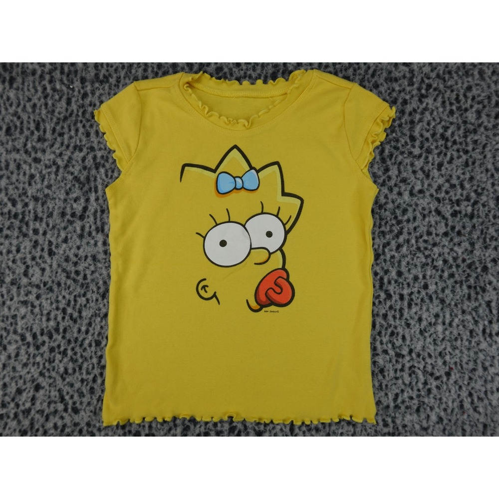 Universal Studios The Simpsons Maggie Simpson Graphic Tee Youth XS Lettuce Trim